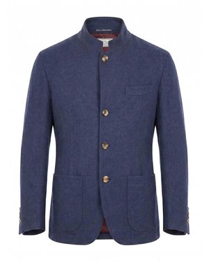 Brunello Cucinelli Lightweight Cashmere Outerwear Blazer - Blue