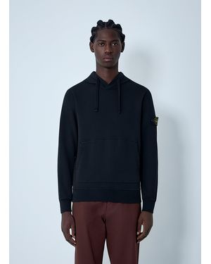 Stone Island Compass Patch Hooded Sweatshirt - Blue