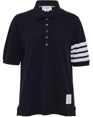 Thom Browne Cotton Polo Shirt - Blue