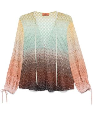 Missoni Dr Blusa Scollo V Camicia - Multicolor