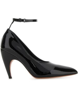 Alaïa Shark Patent Leather Pumps - Black