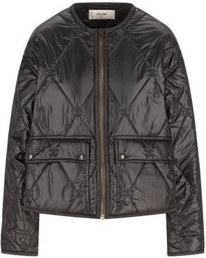 Celine Quilted Nylon Jacket - Black