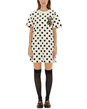 Moschino "Teddy Polka Dots" Dress - Natural