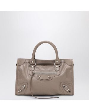 Balenciaga Le City Small Tote Bag Sesame-Coloured - Gray