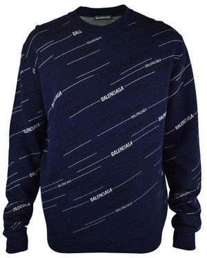 Balenciaga Alphabet Logo Sweater - Blue