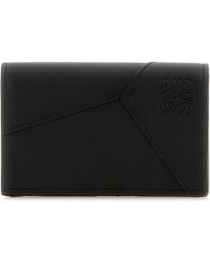 Loewe Leather Puzzle Coin Purse - Black