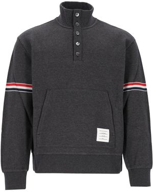 Thom Browne Piqué Sweatshirt - Gray