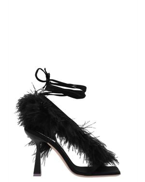 Sebastian Milano 'Feather Wrap' Sandals - Black