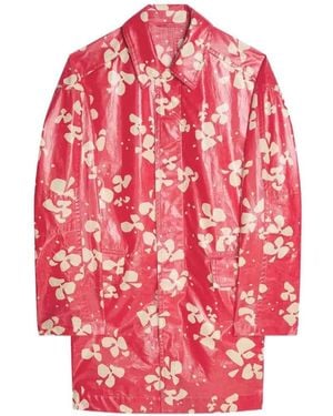 Dries Van Noten Printed Coat - Pink