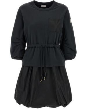 Moncler Two-Material Dress - Black