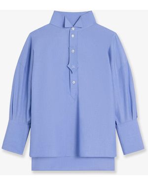 Celine Oversize Cotton Shirt - Blue
