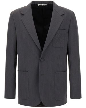 Palm Angels Clothing Blazers E Gilets - Black