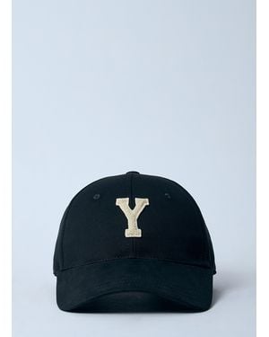 Saint Laurent Logo Motif Baseball Cap - Blue