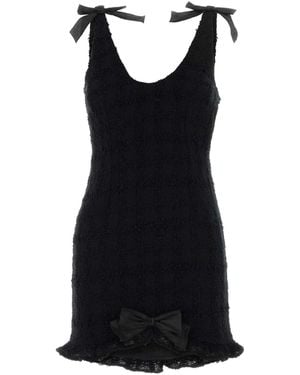 Alessandra Rich Boucle Mini Dress - Black