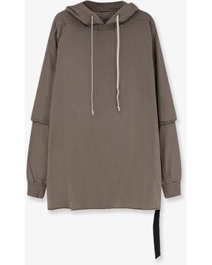 Rick Owens Tommy Hustle Cotton Sweatshirt - Brown