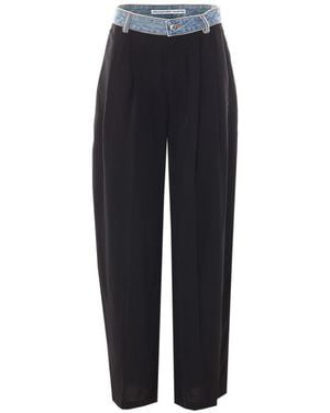 Alexander Wang Mid-Rise Denim Waistband Pants - Blue