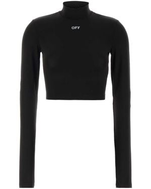 Off-White c/o Virgil Abloh Off Stretch Jersey Top - Black