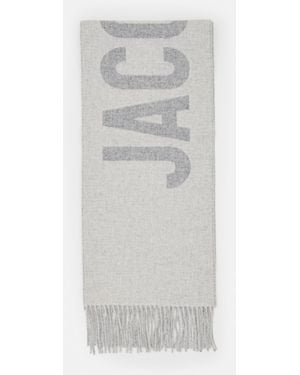 Jacquemus Logo Wool Scarf - White