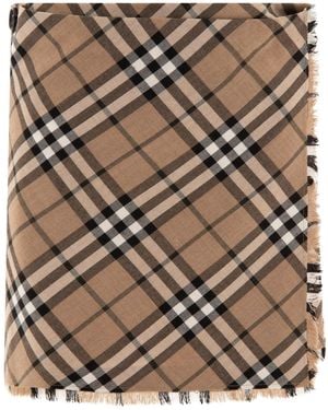 Burberry Check Wool Blend Mini Kilt - Brown