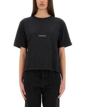 Saint Laurent Cotton T-Shirts And Polos - Black