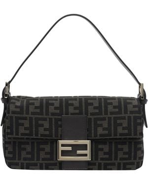 Fendi 26424 Baguette Shoulder Bag - Black