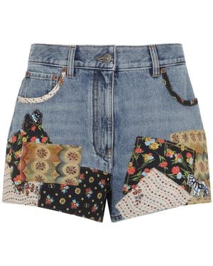 Valentino Patchwork Pants - Blue