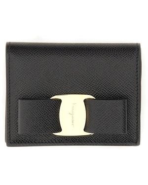Ferragamo Portafoglio Fiocco "Vara" - Black