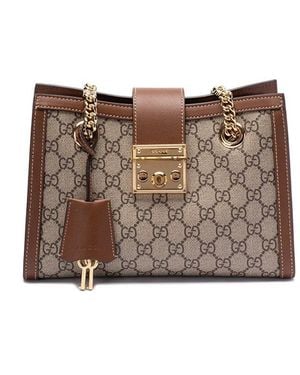 Gucci 'Padlock' Small Shoulder Bag - Brown