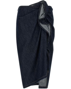 Dries Van Noten Draped Skirt - Blue