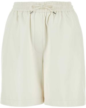 Loewe Leather Shorts - White