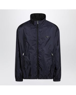 Prada And Reversible Re-Nylon Zip-Up Jacket - Blue