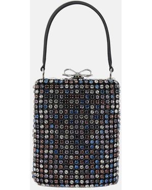 Self-Portrait Mini Multi-Crystal Bag - Black