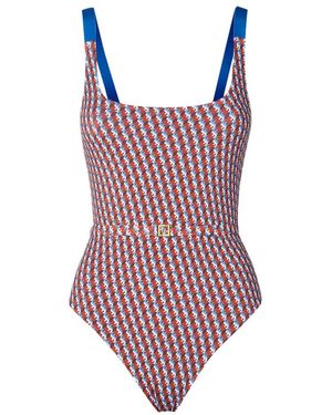 Fendi And Ff Lycra Inner Swimsuit - Red