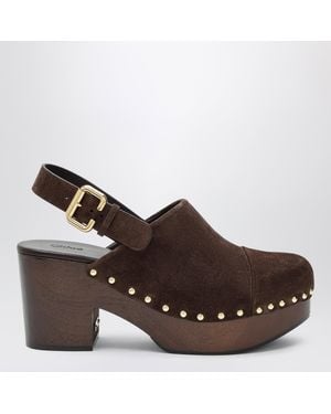 Chloé Clogs With Studs And Platform - Brown