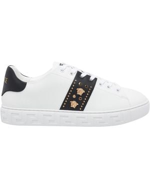 Versace Decorated Greca Sneakers - White