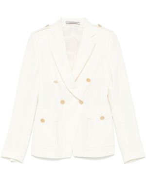 Tagliatore Wool Double-Breasted Jacket - White