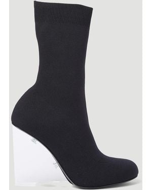 McQueen Shard High Heel Boots - Black