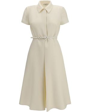 Fendi Wool And Silk Dress - White