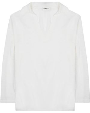 P.A.R.O.S.H. P. A.R. O. H. Linen-Viscose T-Shirt For - White