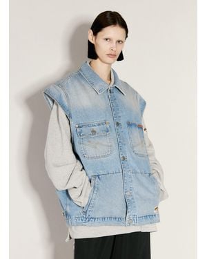 Martine Rose Denim Gilet - Blue