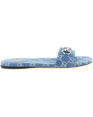 Gucci Cotton Slides Shoe - Blue