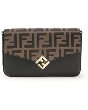 Fendi Ff Diamonds Wallet - Gray
