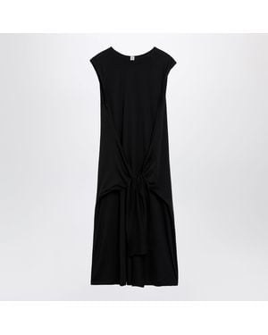 TOTEME Maxi Jersey Dress With Belt - Black