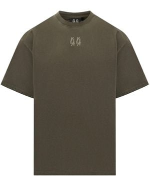 44 Label Group Cotton T-Shirt With Logo - Green