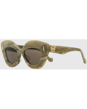 Loewe Bicolor Acetate Butterfly Cat-Eye Sunglasses With Monogram - Green