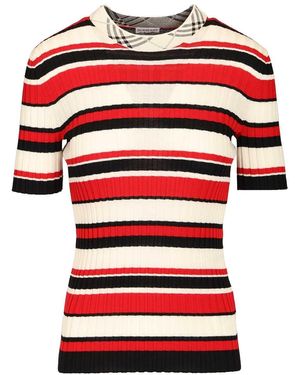 Burberry Syrena Str T-Shirt - Red