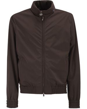 Brunello Cucinelli Nylon Jacket With Membrane And Detachable Hood - Black
