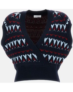 Rabanne Rabanne V-Neck Knit Vest - Blue