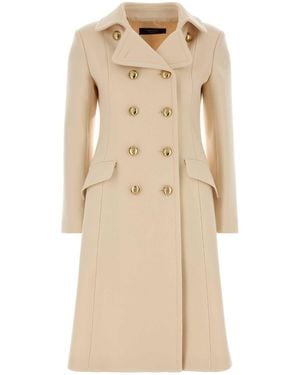 Gucci Ivory Wool Blend Coat - Natural