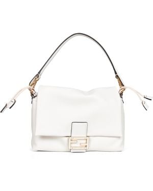 Fendi Medium Baguette Mamma Shoulder Bag - White